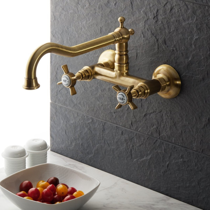 Mixer for kitchen sink with pull-out hose BUGNATESE Cucina 852 (Various finishes available)