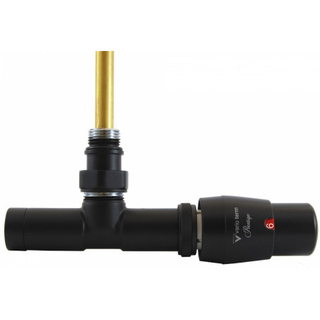 Campinio thermostat VARIO TERM Unique sets with connections are complete finish, black-matt.