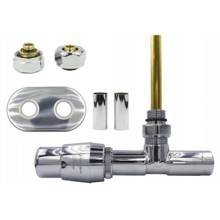 Campinio thermostat VARIO TERM Unique sets with connections are fully finished, chrome-plated.