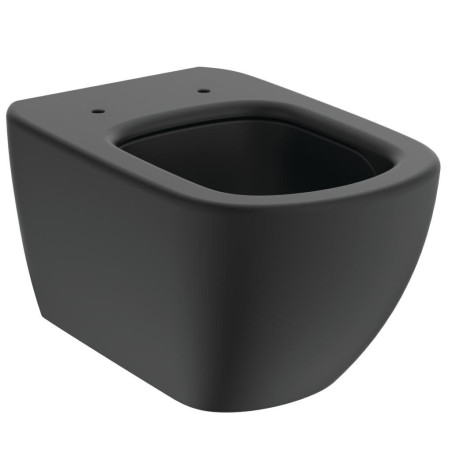 Hanging unit with a thin slow-close lid IDEAL STANDARD Tesi with AquaBlade technology, black-matt