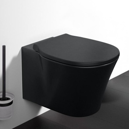 Подвесной унитаз с функцией медленного закрытия крышки IDEAL STANDARD Connect Air, черный матовый
