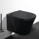 Подвесной унитаз с функцией медленного закрытия крышки IDEAL STANDARD Connect Air, черный матовый