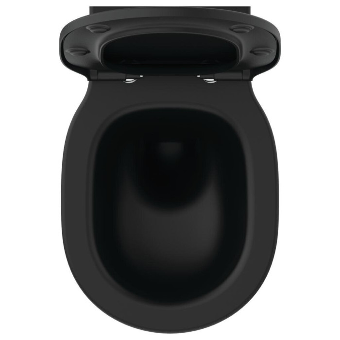 Rippuv WC-pott aeglase sulgumise kaanega IDEAL STANDARD Connect Air, must-matt