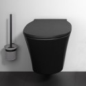 Hanging toilet with slow close lid IDEAL STANDARD Connect Air, black-matt