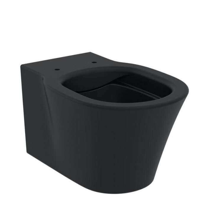 Rippuv WC-pott aeglase sulgumise kaanega IDEAL STANDARD Connect Air, must-matt