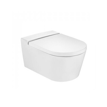 Rippuv WC-pott ROCA Inspira Rimless koos aeglaselt sulguva kaanega