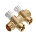 Water collector TECE Logo 3/4"" thread 2 rings with shut-off valves