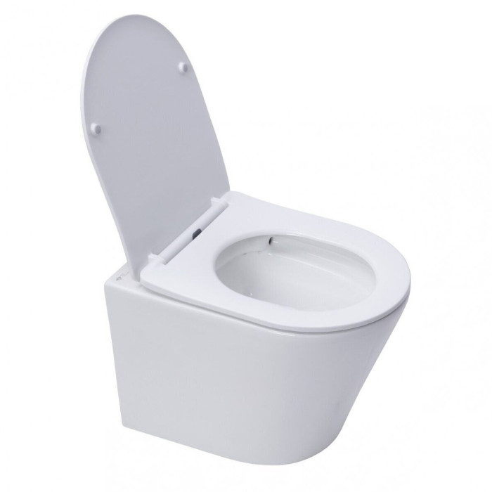 GROHE Rapid SL concealed frame set 4 in 1 with white button's SAT Infinitio Compact Rimless toilet