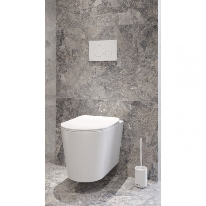 GROHE Rapid SL concealed frame set 4 in 1 with white button's SAT Infinitio Compact Rimless toilet