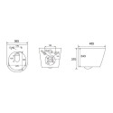 Potinkinis GROHE Rapid SL raami komplekt 4 in 1 valge nupuga SAT Infinitio Compact Rimless WC-pott