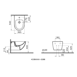 VITRA Sento wall-mounted bidet