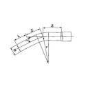 Long elbow PVC-U PİMTAŞ 110 x 22.5° (PN10)