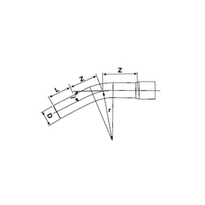 Труба ПВХ-U PİMTAŞ 110 x 22,5° (PN10)