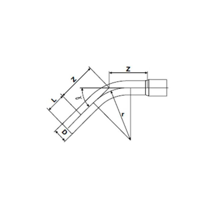 Pikenduskumm PVC-U PİMTAŞ 110 x 45° (PN10)