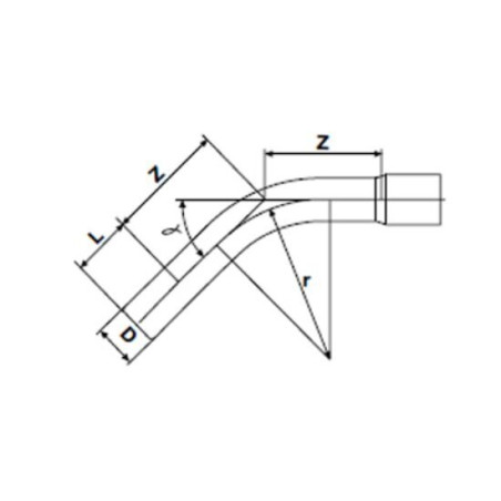 Pikendatud PVC-U PİMTAŞ 110 x 60° (PN10)