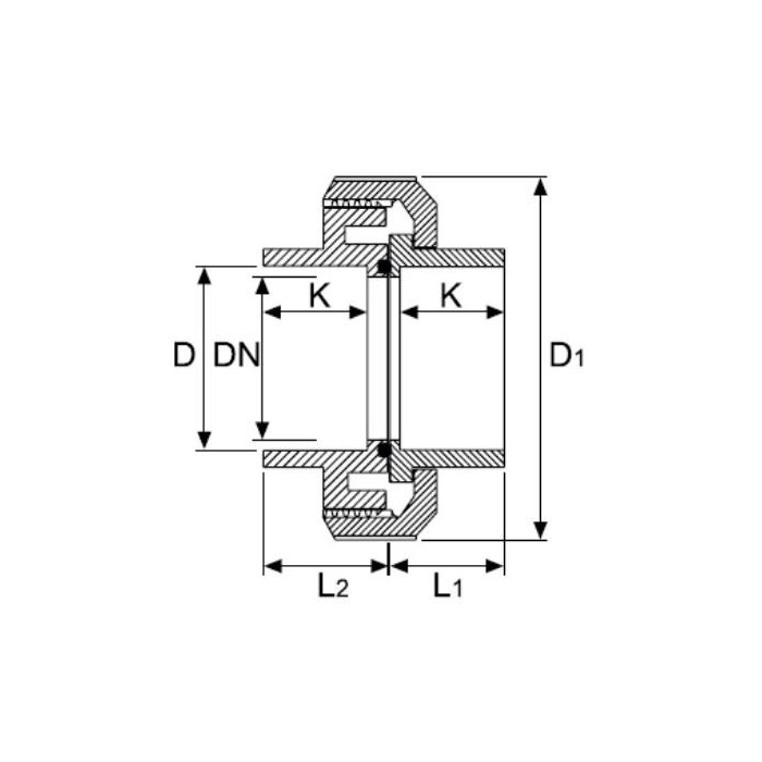 Disassembly of the PVC connection PİMTAŞ 40 (PN16)
