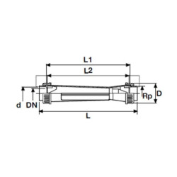 Счетчик потока PVC-U PİMTAŞ 1 1/2"" x L 403 мм (600 - 6000 л/ч) (PN10)