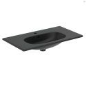 Sink mounted on IDEAL STANDARD Tesi cabinet, black matte 83 cm, T3509V3