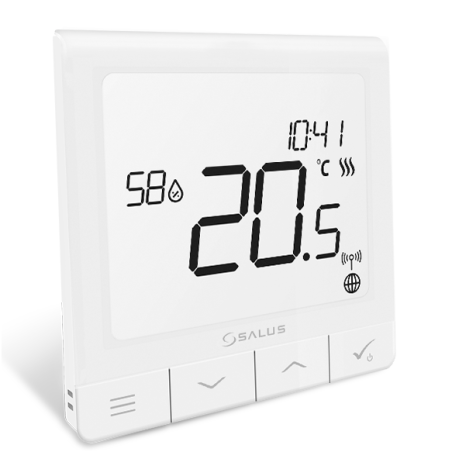 Ülalkohaline programmeeritav ruumi termostaat SALUS Smart Home süsteemi Quantum, SQ610RF