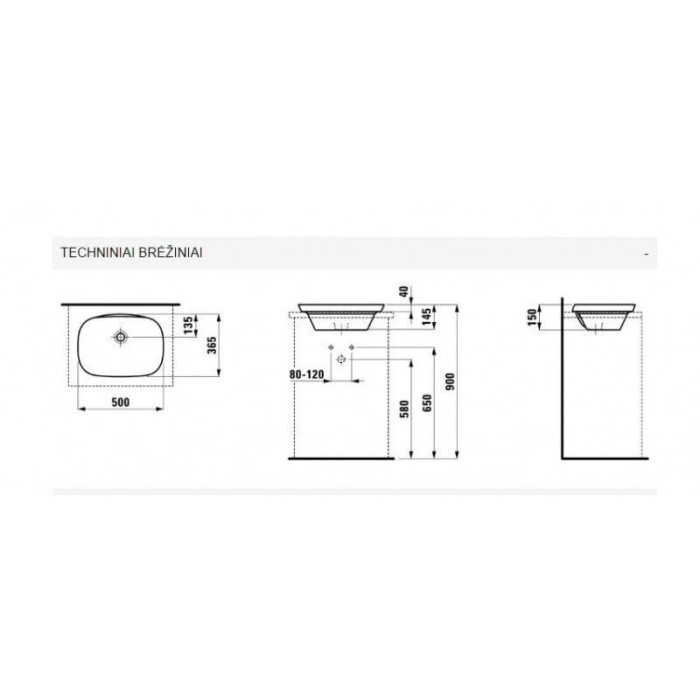 Laufen Ino sink 50x36, 817302