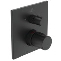 Built-in thermostatic shower system IDEAL STANDARD Ceratherm C100, with a 200 mm case head, matte black, KCT20XG