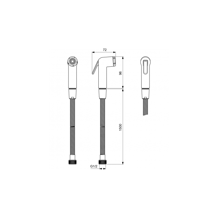 Bidet with a progressive mixer IDEAL STANDARD, chrome