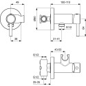 Смеситель для душа с прогрессивным управлением IDEAL STANDARD, хром
