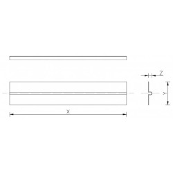 Алюминиевая пластина с одним пазом MEPAfloor 16-17 мм (120-1000) / 0,40 мм
