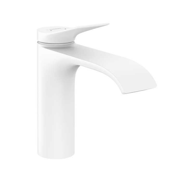 Смеситель для раковины с донным клапаном HANSGROHE Vivenis 110, белый-матовый, 75020700