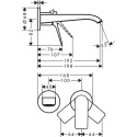 Potinkinis segisti HANSGROHE Vivenis 19.2 cm, kroom, 75050000