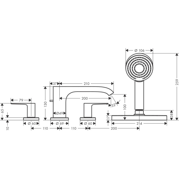 Vannisegisti HANSGROHE Vivenis must-matt, 75444670