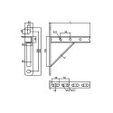 Support perforated camp NICZUK L1200 mm