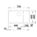 Under-counter sink BLANCO SUBLINE 700-U Level
