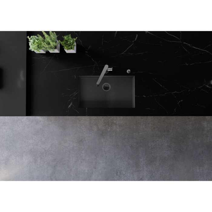 BLANCO Zerox 700-U stainless steel sink, Dark steel