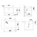 Roostevaba terasest kraanikauss BLANCO Zerox 700-U, Tume teras