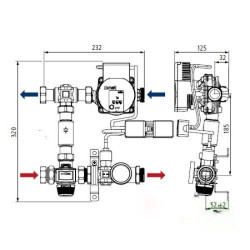 KERMI x-Net floor heating mixing unit, SFERSS00003