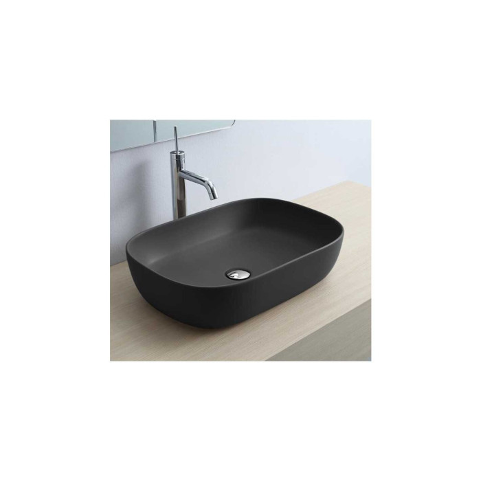 SCARABEO Glam sink-bowl 560 x 390 mm, black-matt