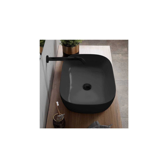 Valamu-kauss SCARABEO Glam 560 x 390 mm, must-must