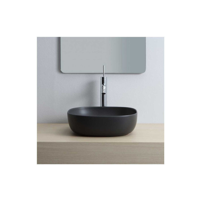 Pesuaar-dublo SCARABEO Glam 400 x 400 mm, mustmust