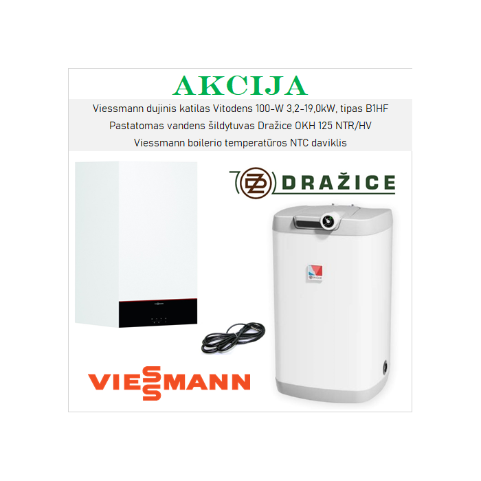 Promotional VIESSMANN 19 kW heating equipment sets from DRAŽICE 125 l