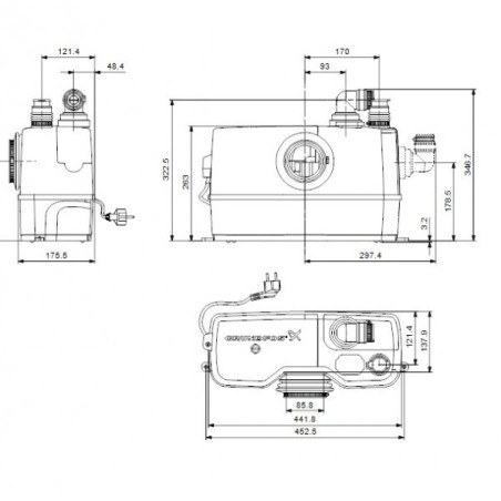 Reoveepumpamoodul - pump GRUNDFOS Sololift2 WC-1