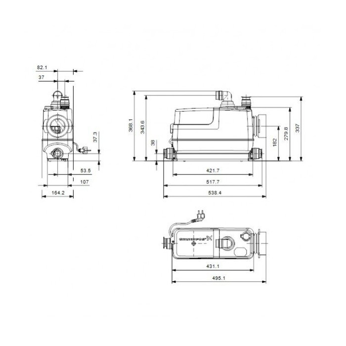Reoveepumpamoodul - pump GRUNDFOS Sololift2 CWC-3