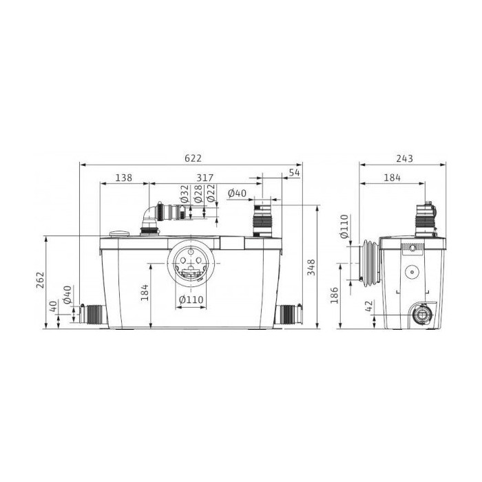 Reoveepumpamoodul - pump WILO HiSewlift 3-35
