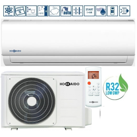 Õhukonditsioneer-soojuspump HOKKAIDO MONOSPLIT R32 Jahutus 3.52 KW / Küte 3.81 KW