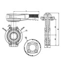 Flanšine liblikasulgur PVC-u pİMTAŞ 160 (PN10), veekindel