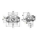 T-shaped PVC-U valve PİMTAŞ 50 mm (PN16), waterproof