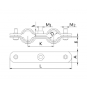 Kaksikmetallist hoidik triikimisvaigistiga vasktorule NICZUK METALL 22 (20-23 mm), M8