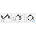 Metallist hoidja kahekordse keermestuse ja müra summutava sisuga NICZUK METALL 1/4"" (13-16 mm), M8-M10