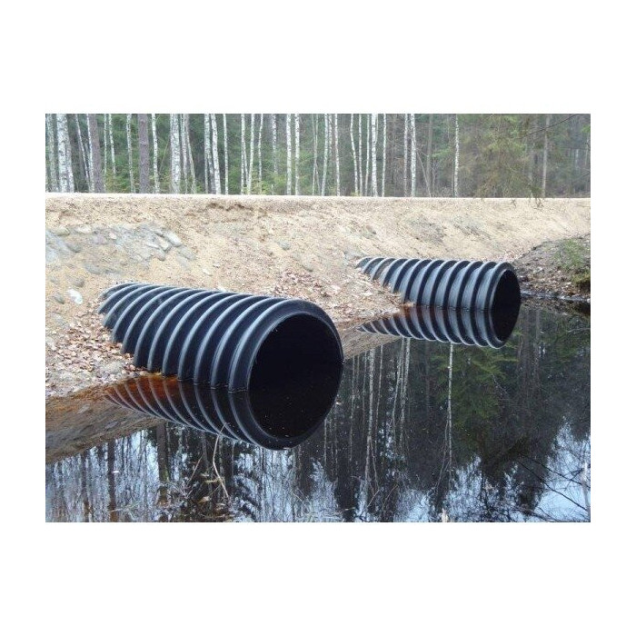 PP труба для дренажа без муфты 300 мм, (SN8), 3 метра