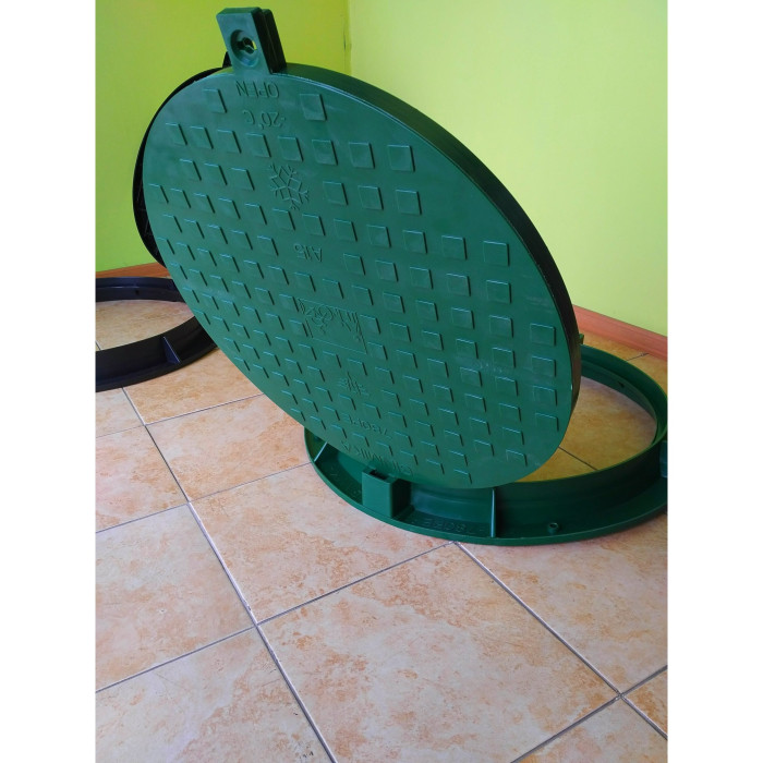 Plastic drainage / drainage well cover 780 PE (green)